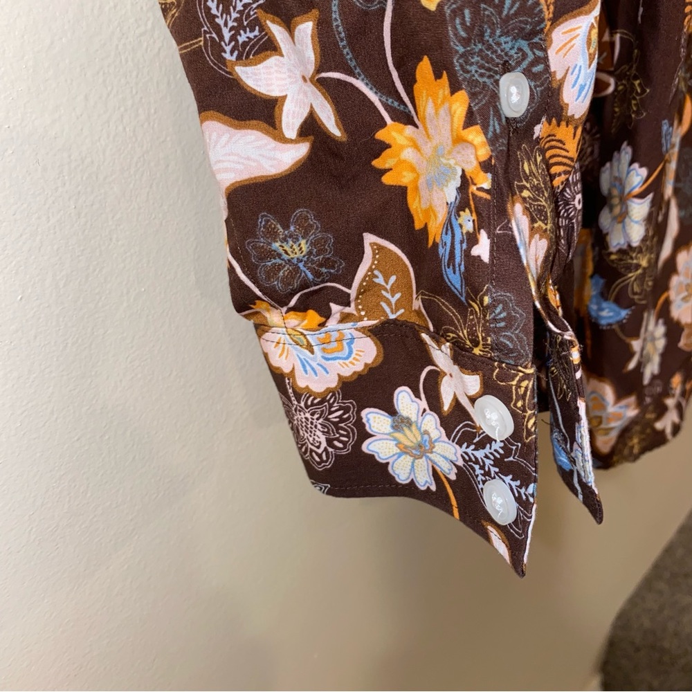 Land’s End Blouse - Woman’s Size 22W - Browns & Oranges. Beautiful!! - Picture 5 of 15